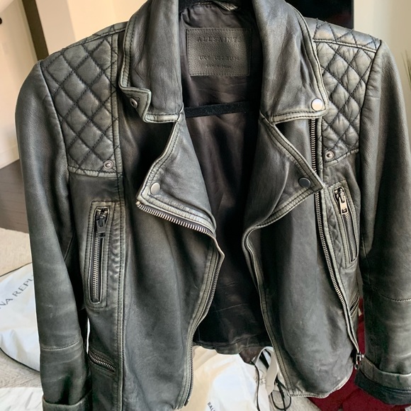 All Saints Cargo Leather Jacket - Picture 7 of 7